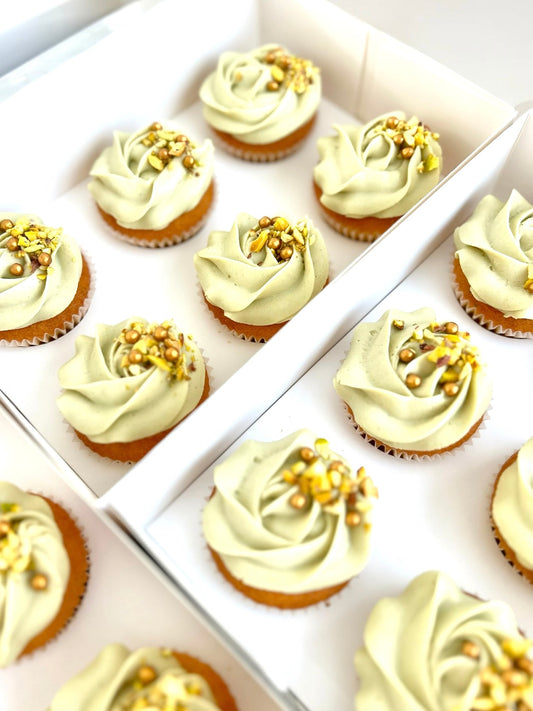 Pistachio stuffed cupcake